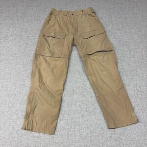 Roundtree & Yorke Outdoors Convertible Cargo Pants 32/30 Tan Hiking Zip Off Util